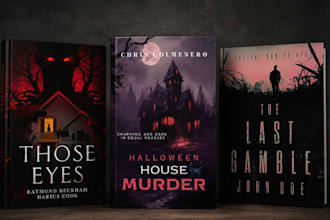 design horror book cover, thriller book cover and suspense book cover for kindle