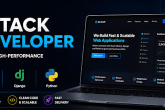 develop a full stack react and django web app