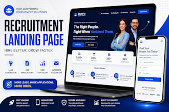 build ai recruitment landing page, hiring funnel, and lead generation system
