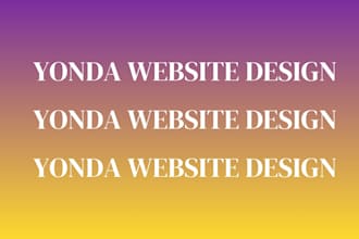 design a yonda website and add products