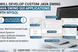 build custom java programming gui desktop applications with mysql