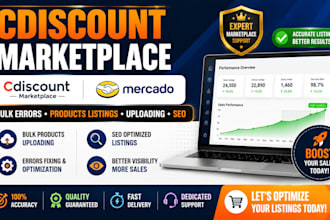 do cdiscount marketplace mercado bulk errors products listings uploading SEO