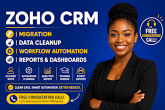 zoho CRM migration data cleanup workflow automation reports dashboards setup