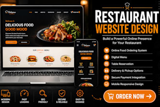 create a restaurant website with online food ordering system