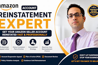 activate and reinstate your suspended or deactivated amazon seller account