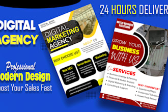 design modern business and food flyers