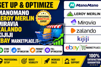 setup optimize manomano leroy merlin asos miravia zalando ebay italy marketplace