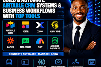 do airtable crm softr xano mailchimp zapier mailerlite clay airtable database
