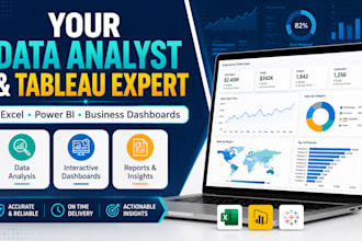 be data analyst and tableau expert, excel, and bi business dashboards