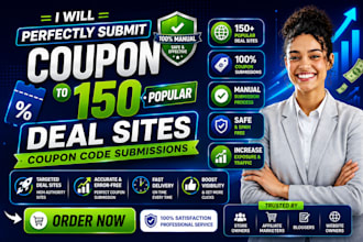 perfectly submit coupon to 150 popular deal sites coupon code submissions