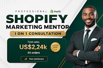 be your shopify mentor shopify coach shopify marketing to boost shopify sales