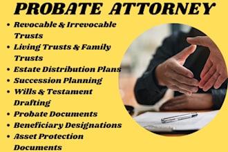 be estate lawyer for trust creation, succession planning,estate distribution,nda