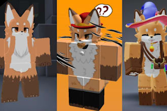 design roblox character bundle dynamic head and furry avatar
