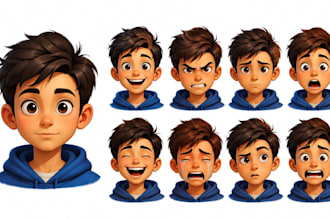 draw animation expression sheets