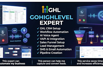 do gohighlevel automation, gohighlevel voice ai, vapi ai and custom CRM setup