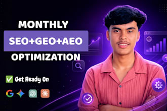 optimize your website monthly with GEO SEO and aeo