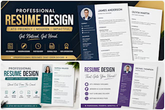 desgin a modren professional resume CV and cover letter