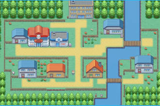 create pokemon style tilesets, tiles, and tile maps for fan game pixel tileset