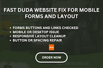 do duda website fix for mobile forms and layout