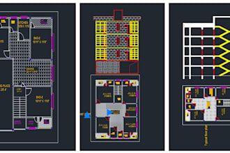 convert PDF, jpg , png or sketch to 2d autocad floor plan