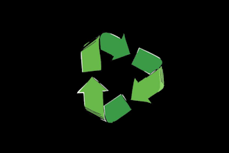 design recycling, junk removal and hauling service logo