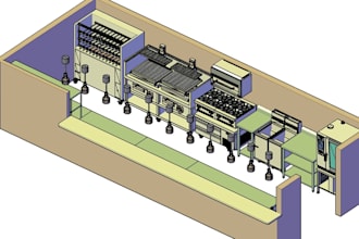 design a professional commercial kitchen layout