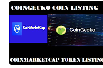 list your token and coin on coinmarketcap or coingecko crypto listing sites