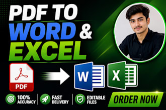 convert PDF to word and excel manually