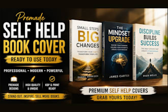 design a premade self help book cover ready to use today