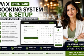 fix wix restaurant booking system reservation calendar email notifications