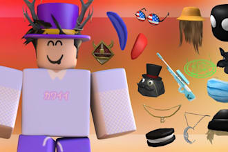 design custom roblox ugc accessories, pets and game characters