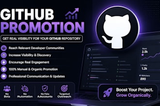 organically promote your github repository to increase visibility