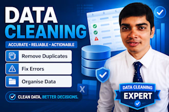 clean, format, organise and fix your excel or CSV data