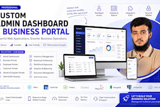 build a custom admin dashboard and business portal