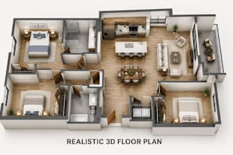 create realistic 3d floor plans for realtors airbnb listings and sales marketing