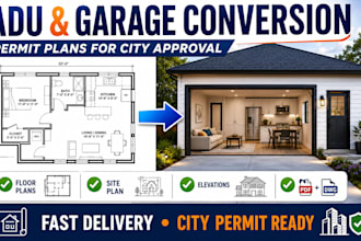 design adu and garage conversion permit plans for city approval