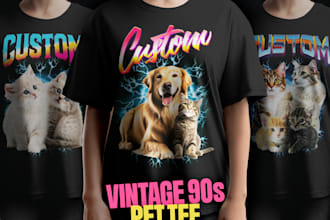 create custom dtf and dtg print ready artwork with halftone for apparel
