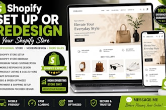 set up or redesign your shopify store