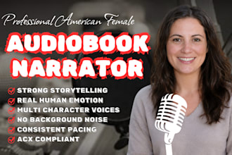 narrate and master romance fantasy, thriller fiction to acx audible audiobook