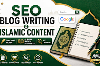 write SEO islamic blog posts with quran and hadith reference