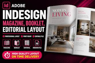 design magazine, booklet, editorial layout in adobe indesign