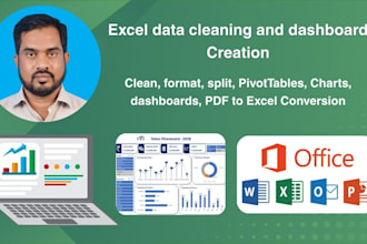 excel data cleaning and dashboard creation
