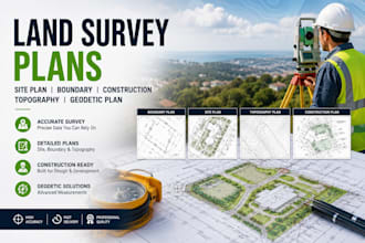 land survey plans site plan boundary construction, topography geodetic plan