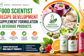 formulate protein bars, powders, gummies, electrolyte drinks or snacks recipes