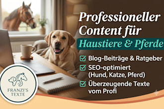 write engaging german blog posts and articles for pets