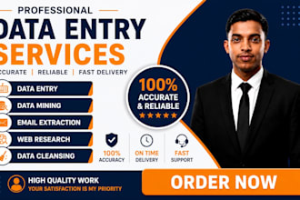do data entry, contact research, email extraction and data cleansing