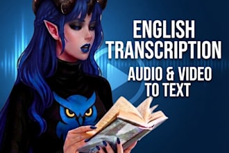 transcribe english audio and video to text