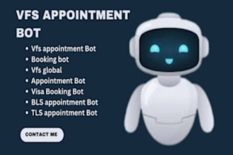 setup appointment booking bot,appointment bot,vfs appointment,vfs,booking bot