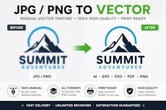 manually convert your jpg or png logo to vector