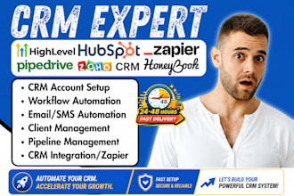 hubspot gohighlevel automation zoho crm pipedrive monday com zapier integration